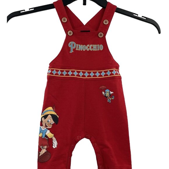 Disney Pinocchio Jiminy Cricket & Pinocchio Overall Infant One-Piece Size 9 Mo - Picture 1 of 9